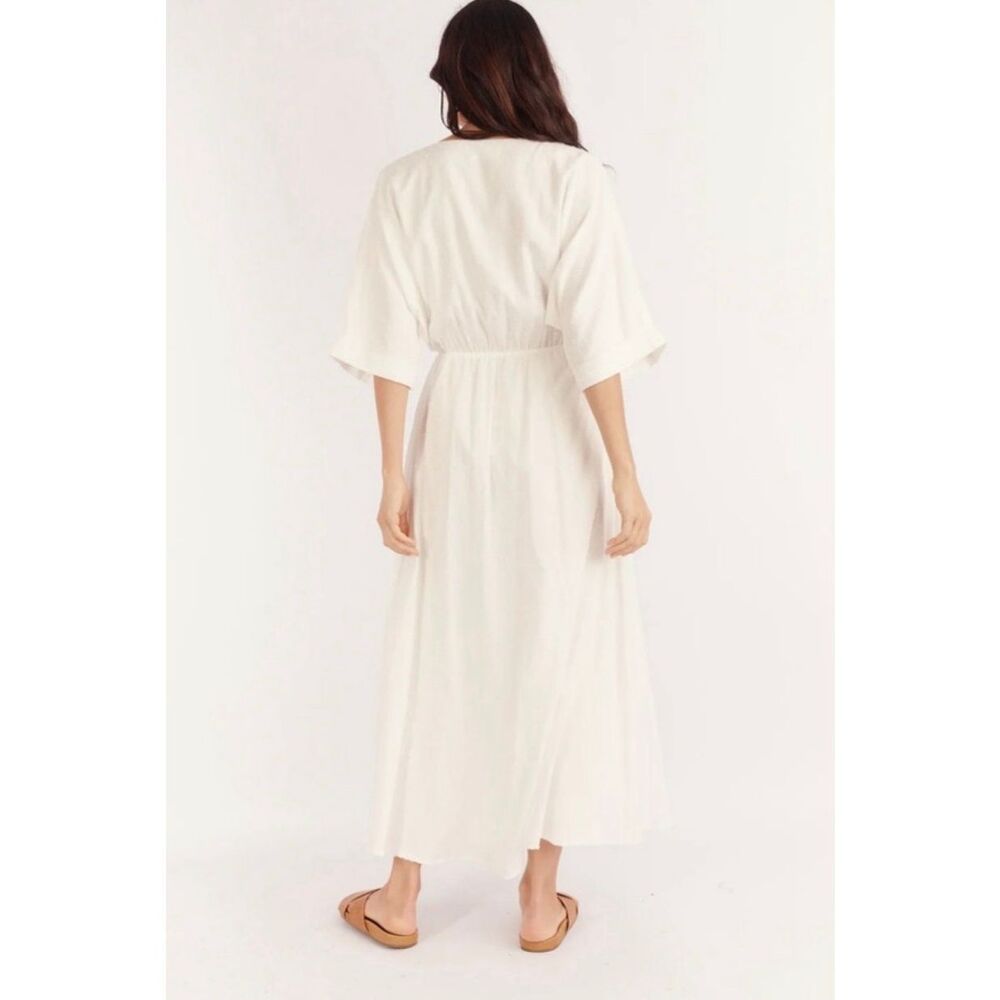 Girl And The Sun Bayview Dress in Beige Size Medium NWT - Picture 2 of 8